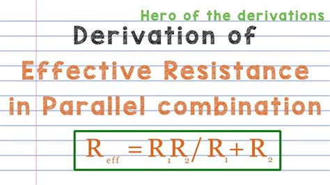Parallel Combination Formula Derivation