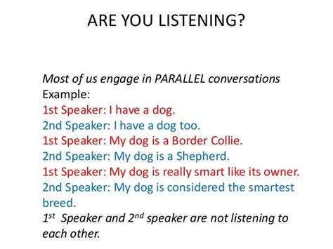 parallel conversation example