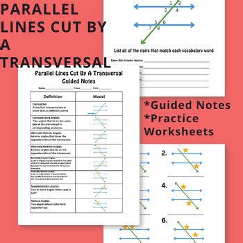 Parallel Lines Cut By A Transversal Guided Notes Pdf