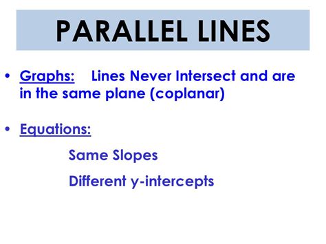 parallel lines never intersect at a point
