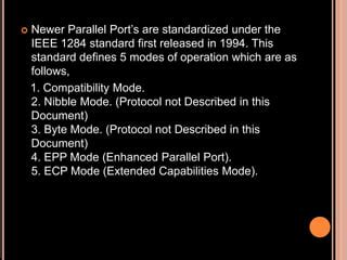Parallel Port Mode Ecp