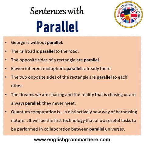 parallel words in a sentence refer to