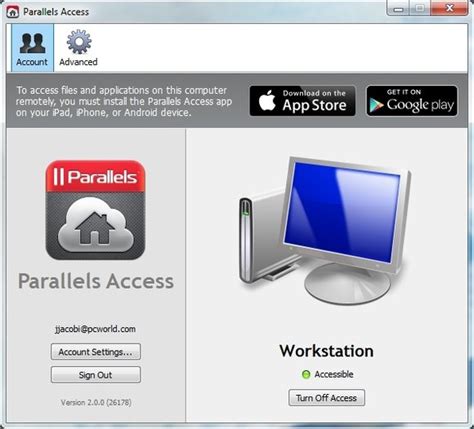 Parallels Access Remote Desktop