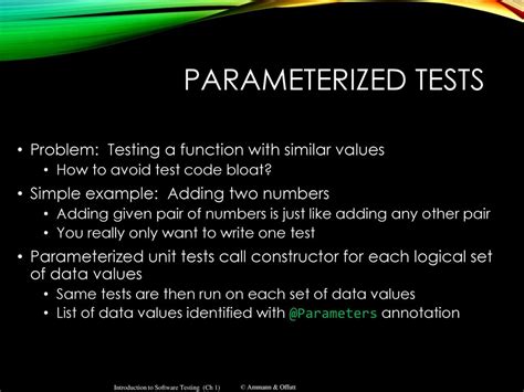 parameterized test example