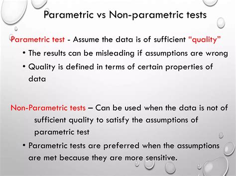 parametric and non parametric test in biostatistics ppt