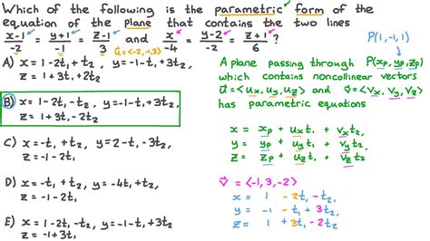 parametric equation of a plane in r3