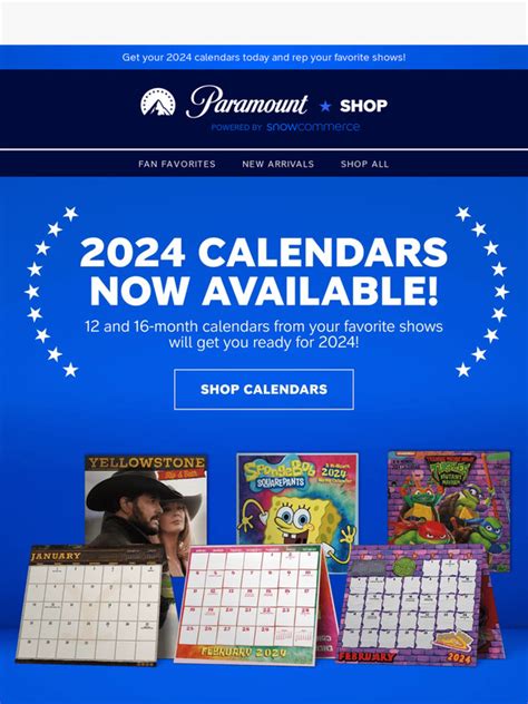 Paramount Calendar 2024