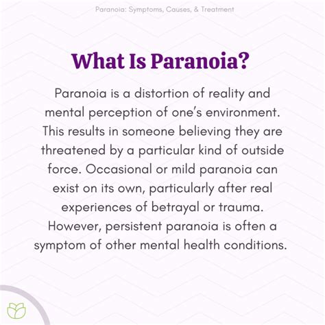 paranoia and mental health