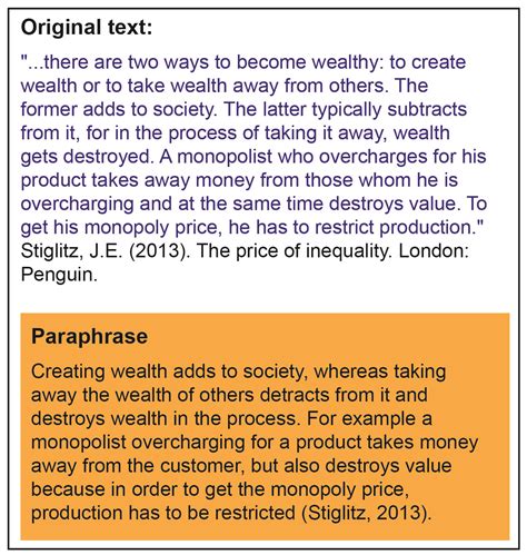 Paraphrase Example Guide