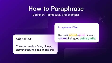 Paraphrase Examples