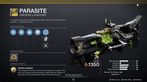 Parasite Destiny 2 Good