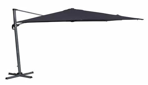 Parasol déporté Hera taupe rectangulaire, L.300 x l.400 cm