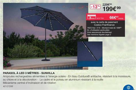 Parasol Led Costco