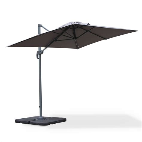 parasol rectangulaire gris