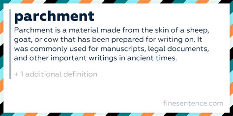 Parchment Meaning Free Dictionary