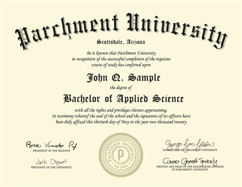 Parchment Transcript Hold For Degree