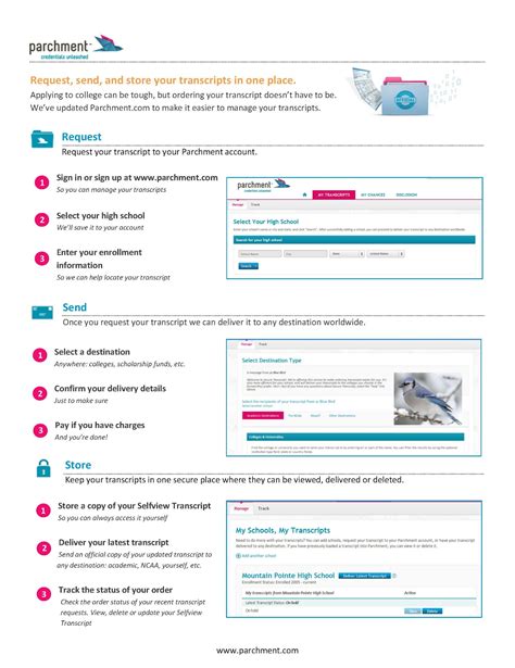 Parchment Transcript Phone Number