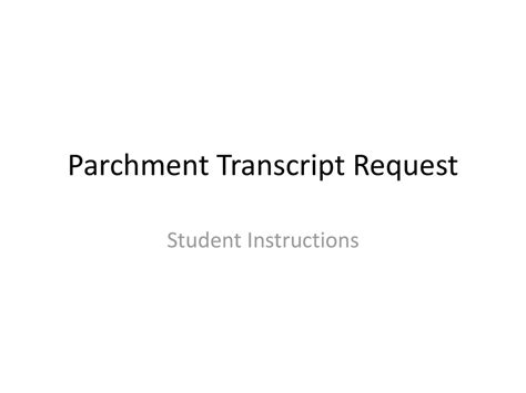 Parchment Transcripts Faq