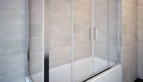 Paroi de baignoire transparent 1 panneau coulissant 170cm