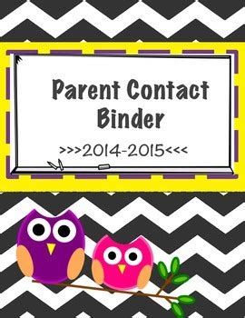 Parent Contact Binder