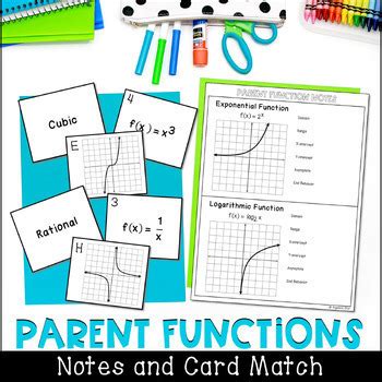 Parent Functions Flashcards Printables