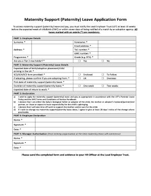 parental leave application form nhs ggc