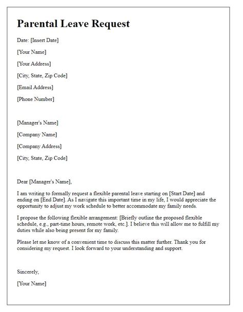 Parental Leave Request Template