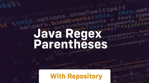Parentheses Java Regex