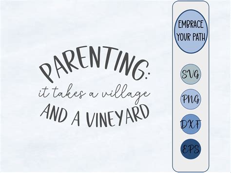 Parenting It Takes a Village and a Vineyard Parenting AF Etsy