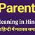parenting meaning in hindi