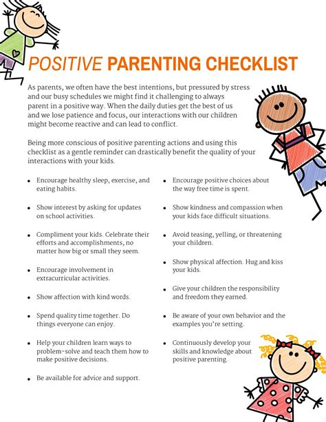 Our Parenting Plan Checklist Infinity Law Group LLC