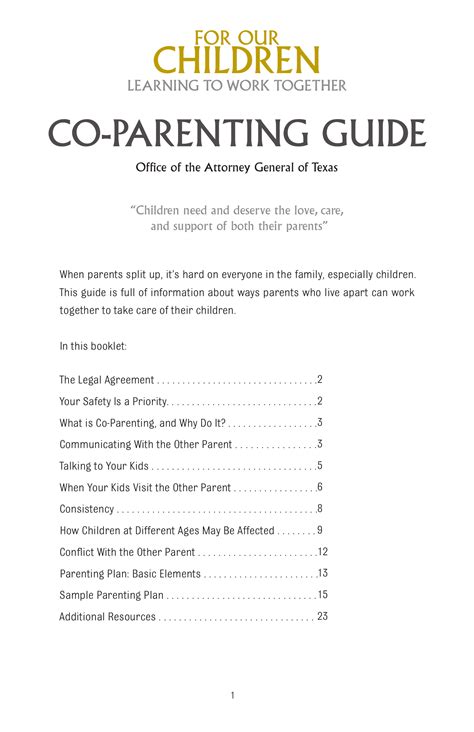 Sample Parenting Plan Form Texas Edit, Fill, Sign Online Handypdf