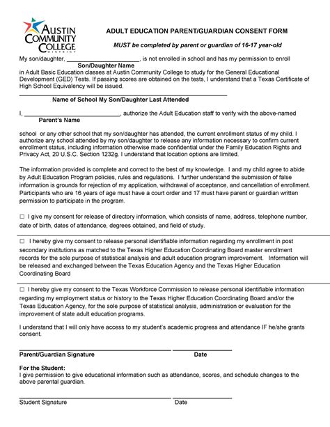 parenting consent order template