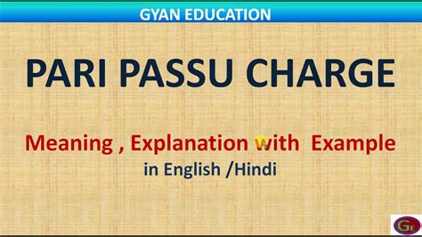 pari passu charge meaning in hindi