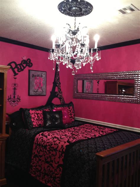 Create A Beautiful And Relaxing Paris-Themed Bedroom With Pink And White And Black Accents