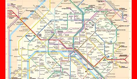 Paris metro map in English paris