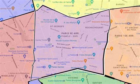 Plan 9ème arrondissement Paris Carte 9ème arrondissement Paris (France)