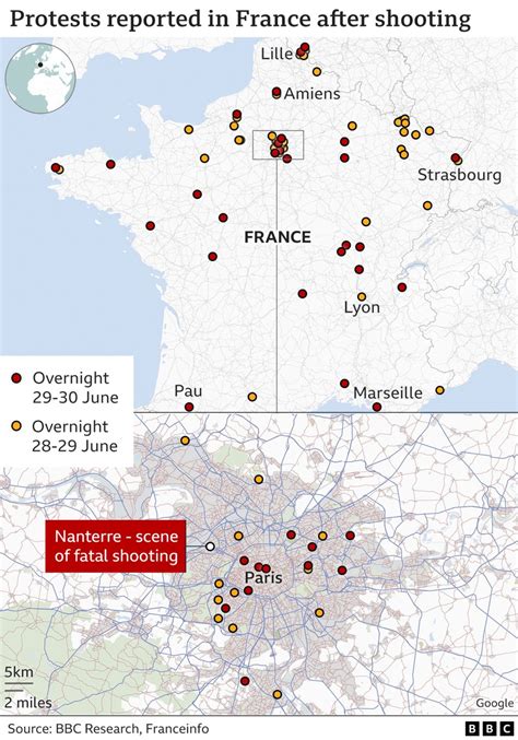 paris france riots today map