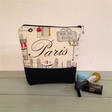 Paris Makeup Bag Black And White