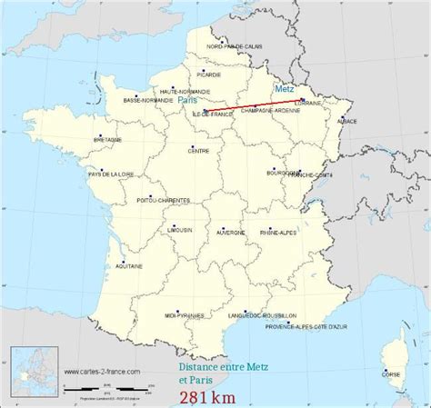 Paris Metz Ville Distance