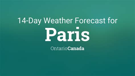 paris ontario weather 14 day