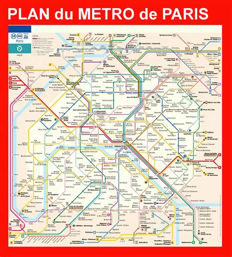 Plan Du Metro Parisien