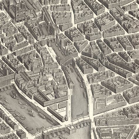 Old Map of Paris Turgot Map 1739 VINTAGE MAPS AND PRINTS