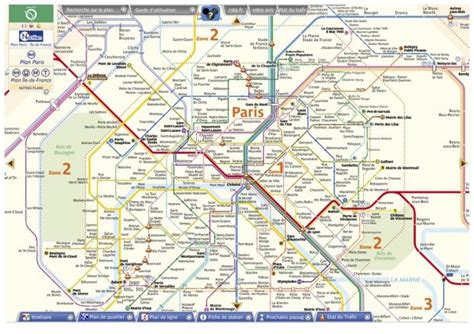 This RATP Paris Metro RER map covers all 14 metro lines (16 if you