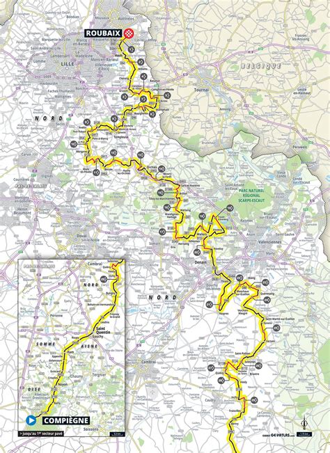 paris roubaix 2023 route map