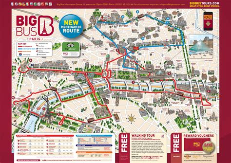 paris tour bus route map