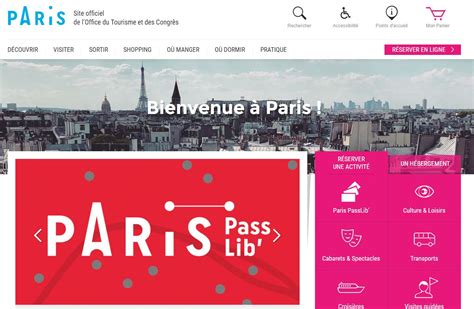 paris tourist office website
