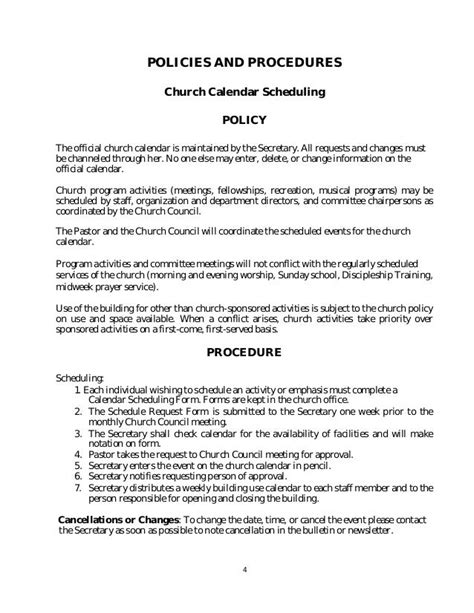 parish council policies and procedures