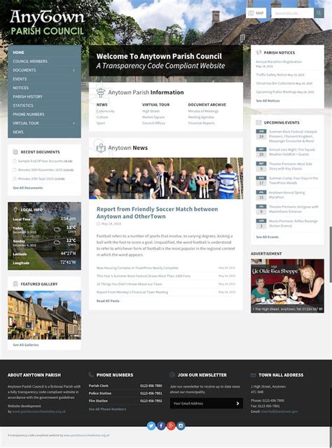 parish council websites uk