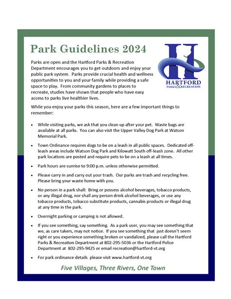 park guidelines